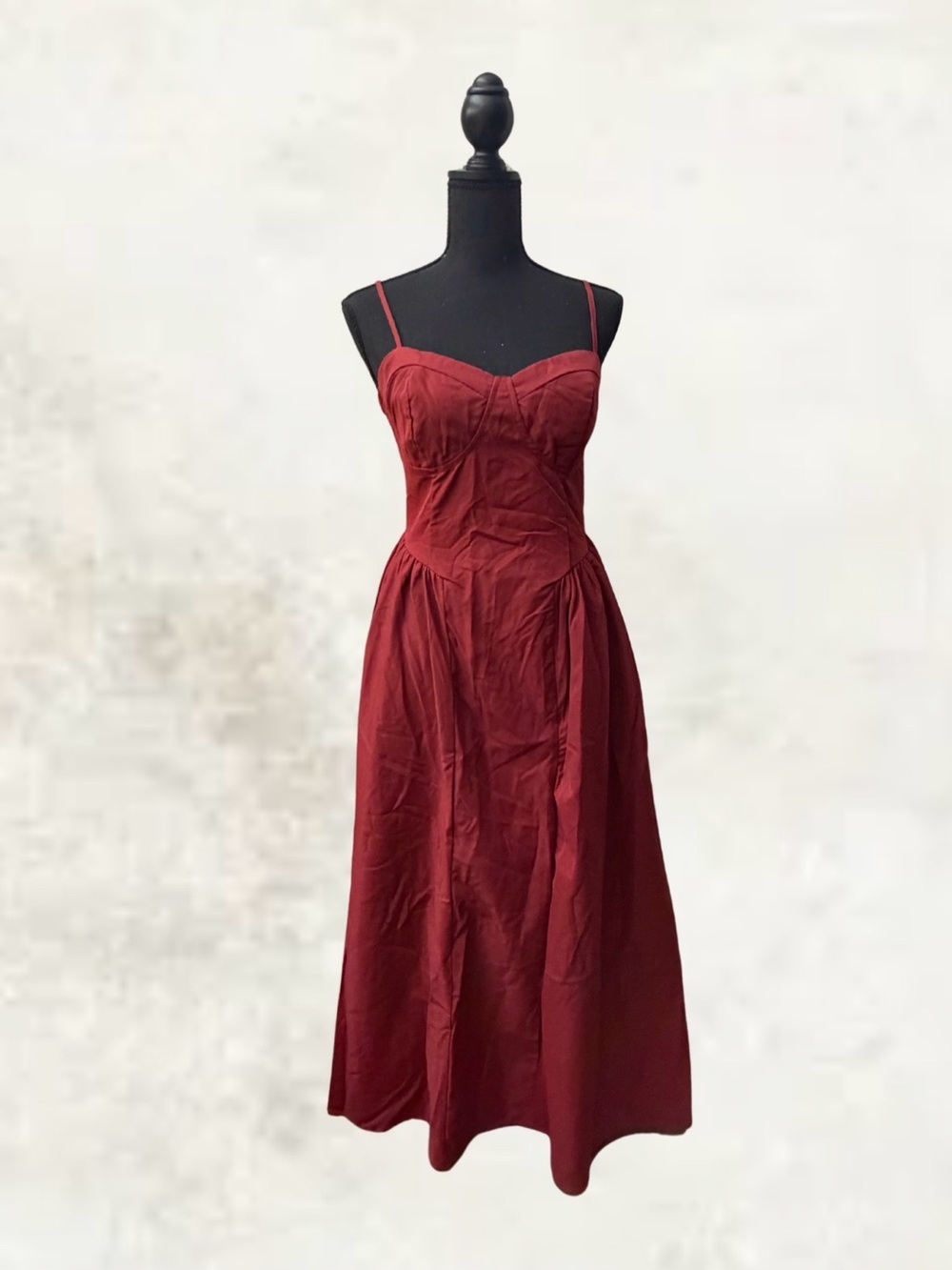 SHEIN Burgundy Spaghetti-Strap Maxi Dress
